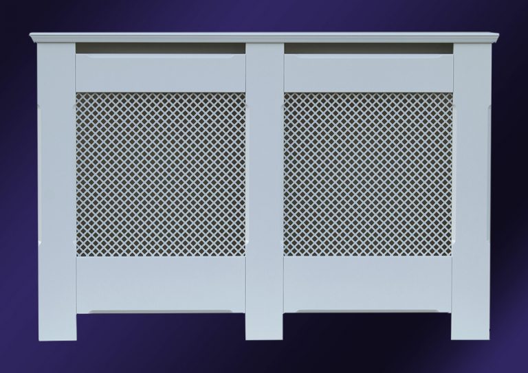 Chamfered contemporary design lattice - Loughview Furnishings Radiator cover