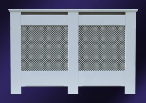 Chamfered contemporary design lattice - Loughview Furnishings simply white rad cover